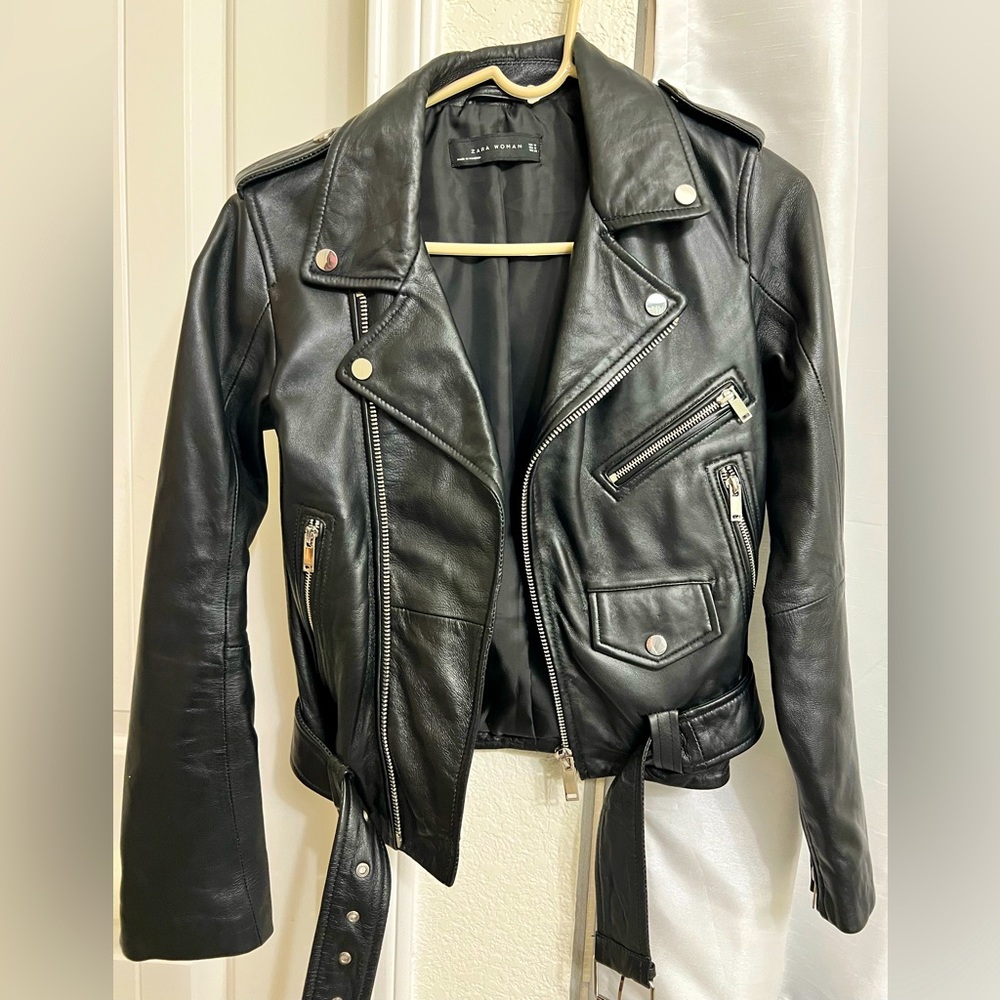 ZARA faux leather jacket